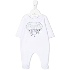 Elephant Embroidered Velvet Overall