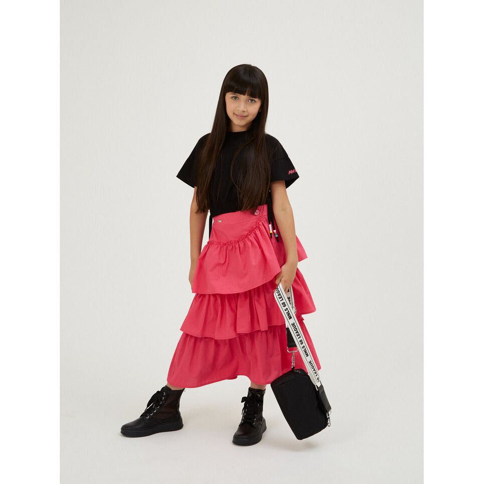 RUFFLED TIERED SKIRT