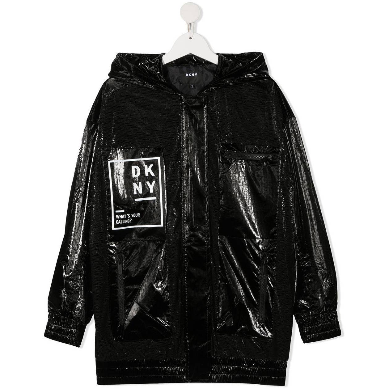 PATENT HOODED JACKET