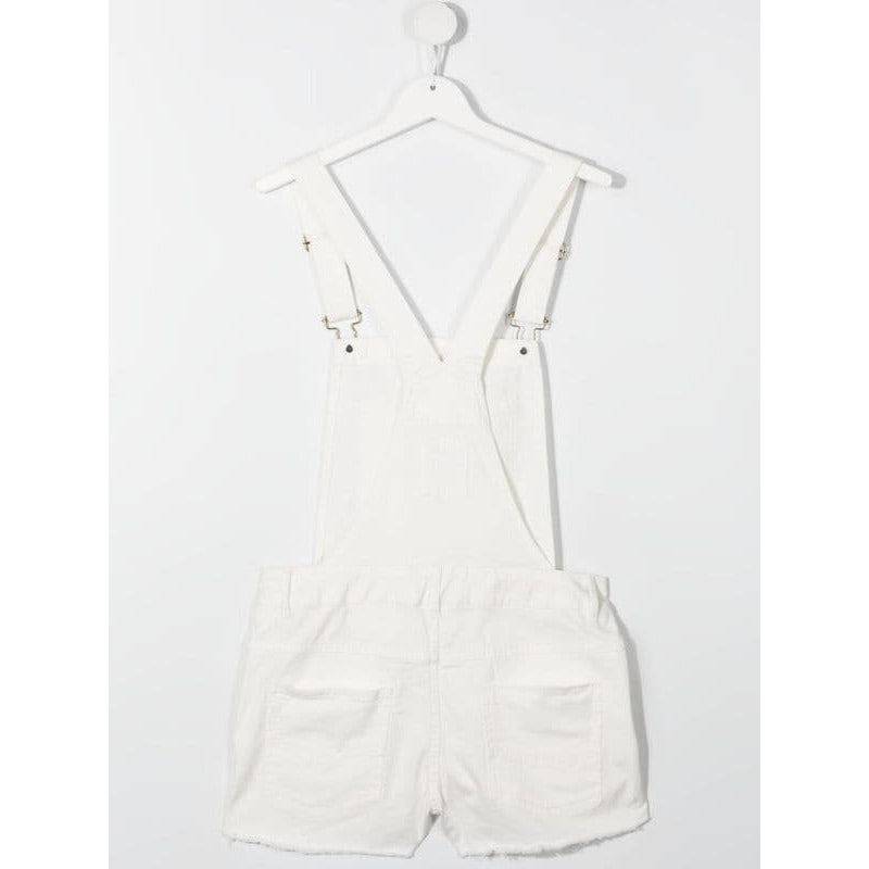 FRAYED HEM DUNGAREES