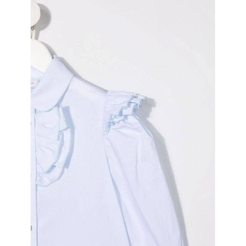 Smooth Poplin Ruffle Shirt