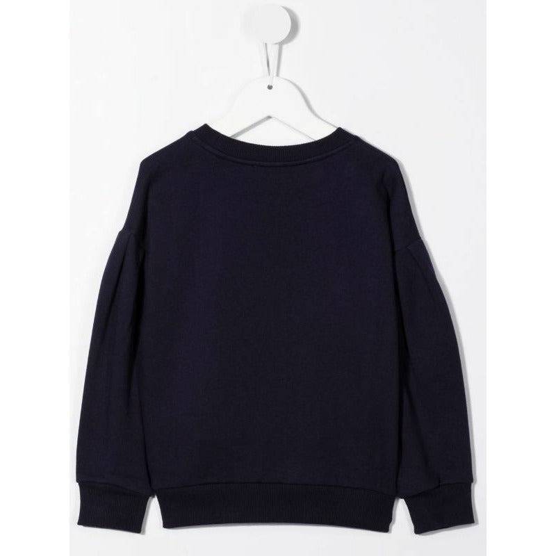 Tiger Embroidered Ribbed Trim Sweater