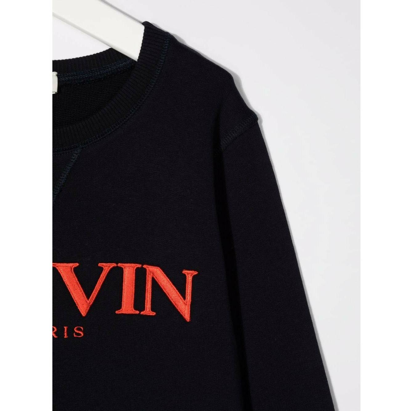EMBROIDERED-LOGO COTTON SWEATER