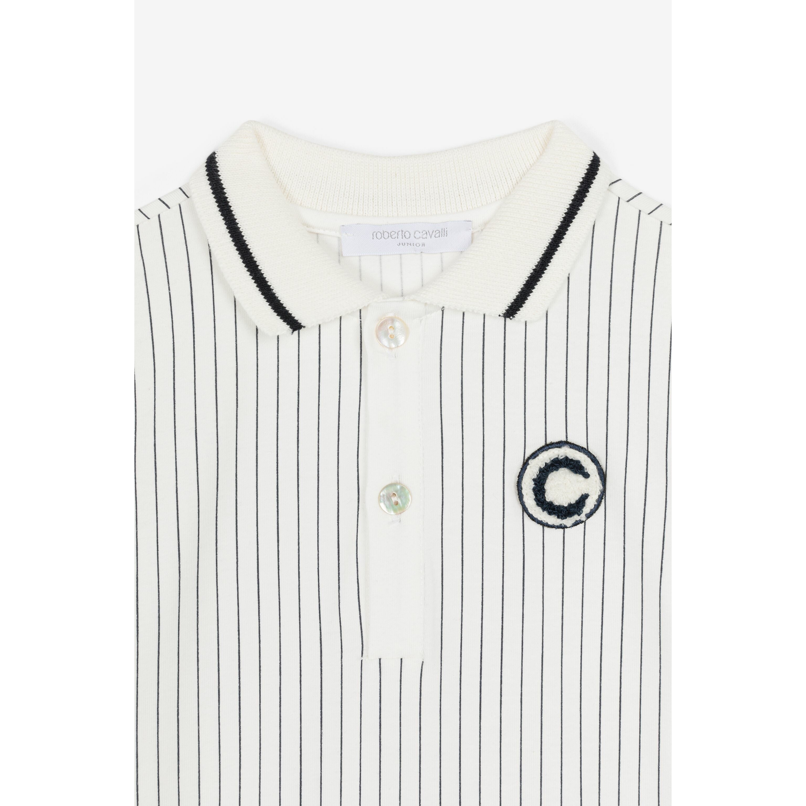 Logo Striped Polo Shirt
