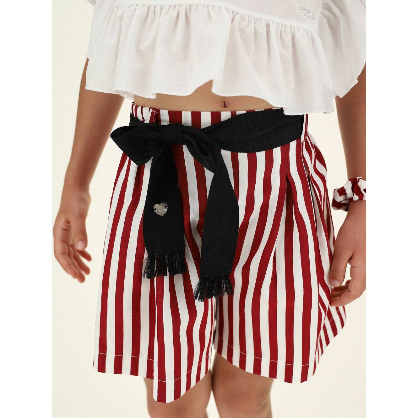 Striped Viscose Bermuda Shorts