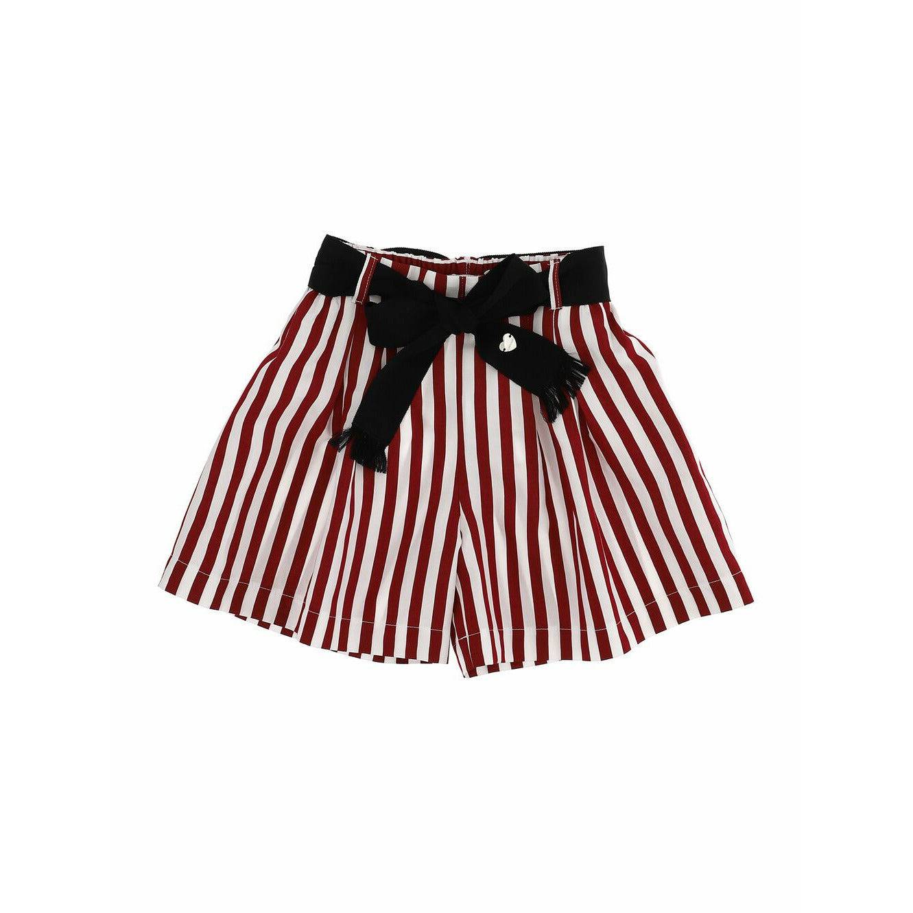 STRIPED VISCOSE BERMUDAS