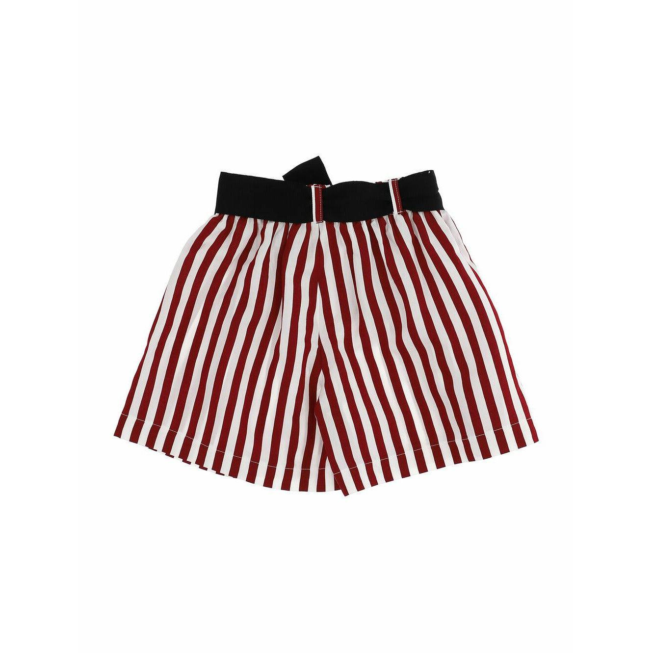 STRIPED VISCOSE BERMUDAS