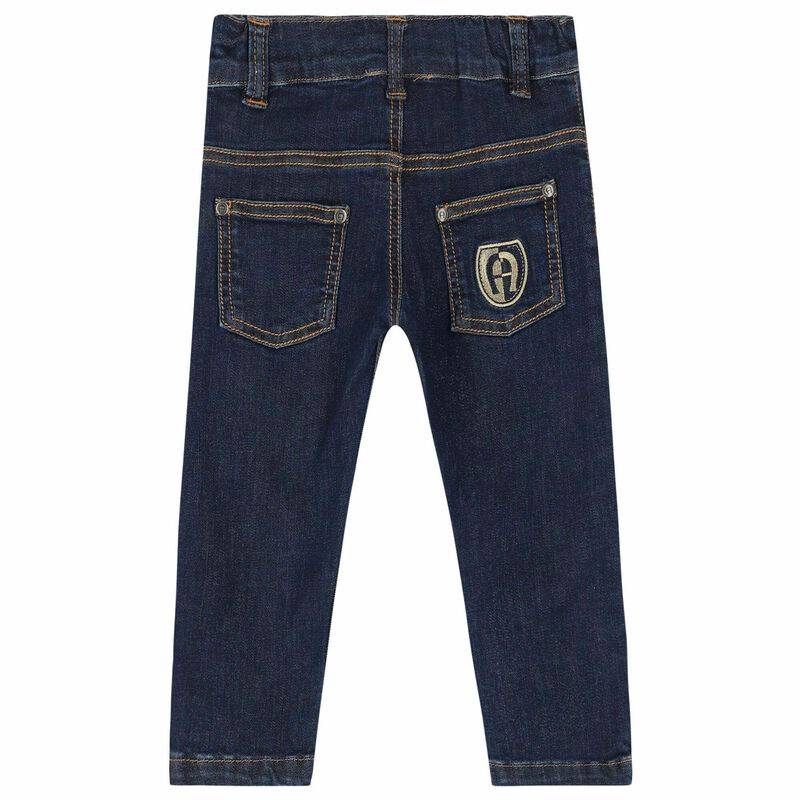 BLUE JEANS WITH LOGO