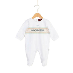 Logo Stripe Cotton Overall Set