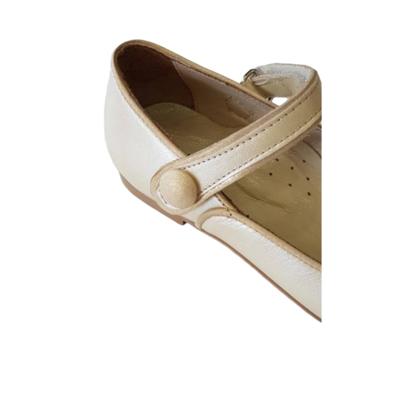 GAIA LEATHER SHOES - PEARL GOLD