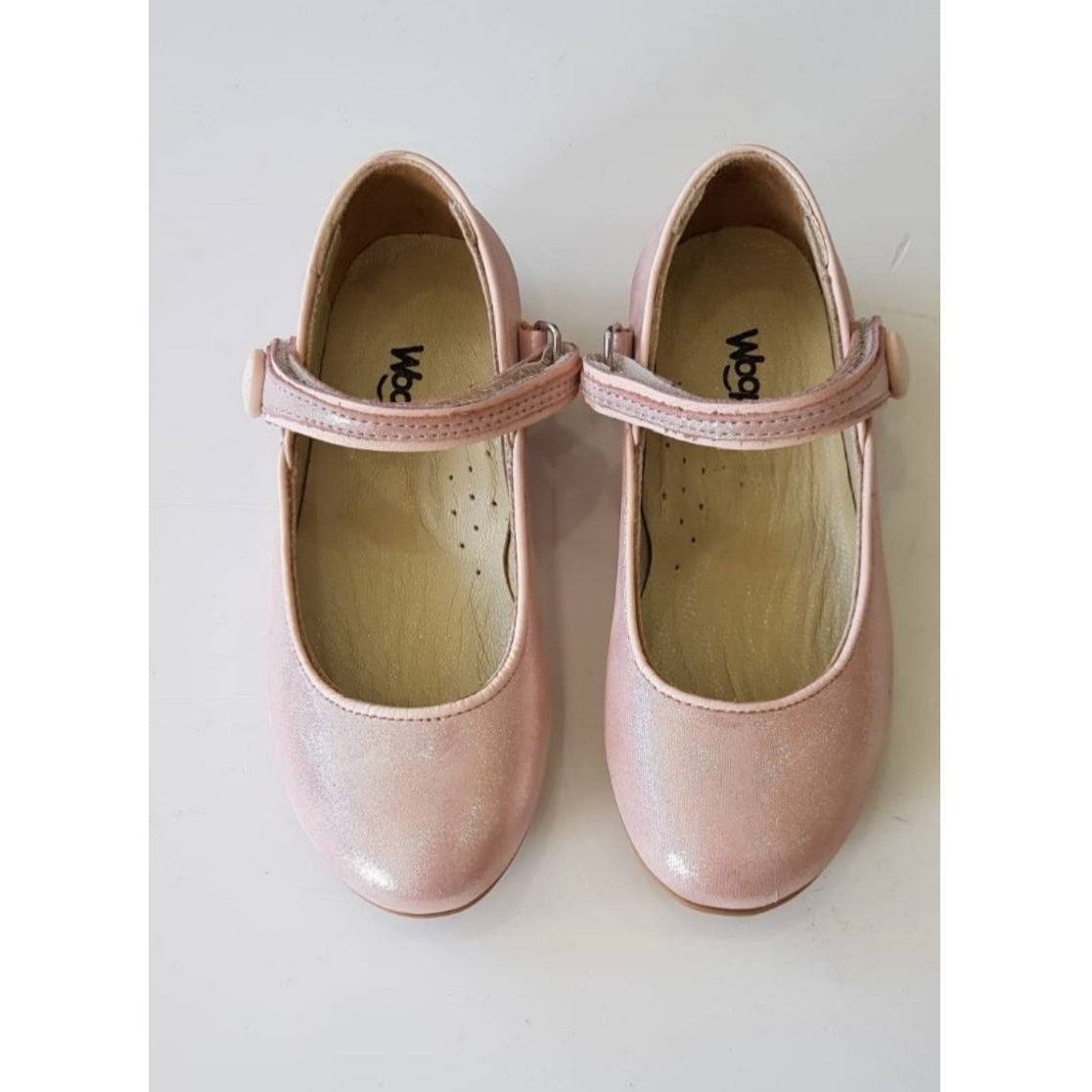 GAIA LEATHER SHOES - PEARL POWDER
