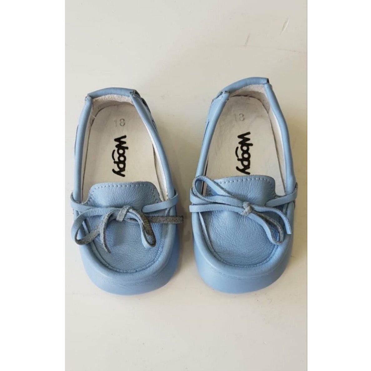 BEBE BABY BLUE LEATHER LOAFERS