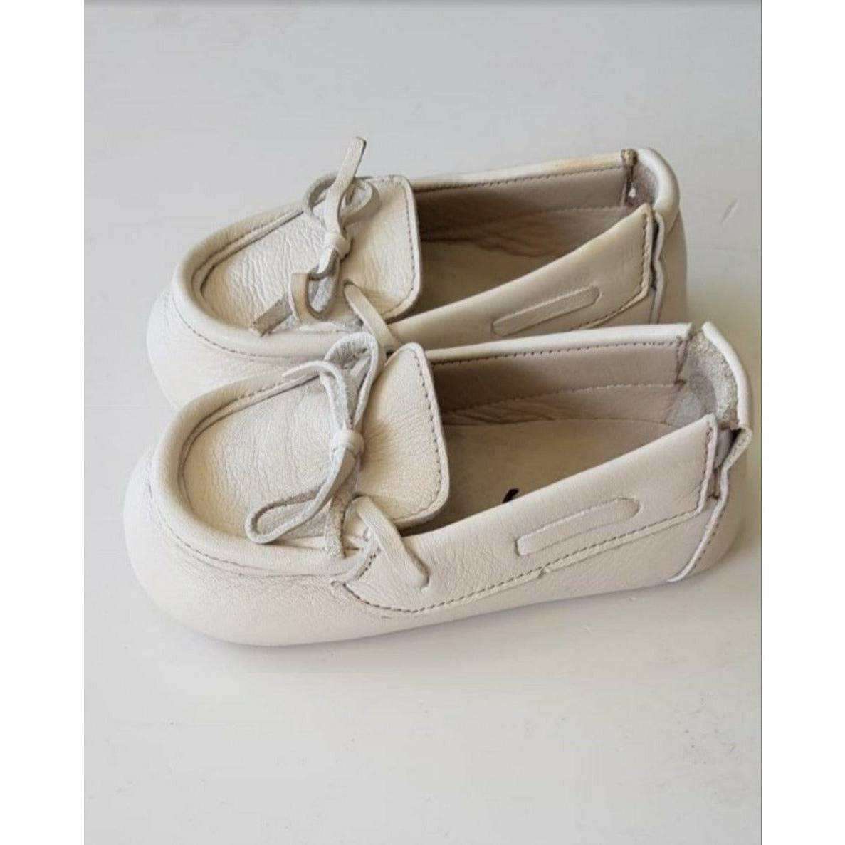 BEBE BEIGE LEATHER LOAFERS