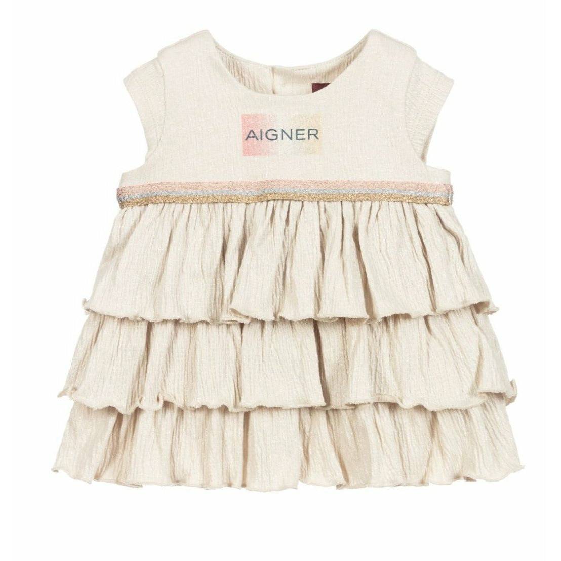 MINI ME GOLD JERSEY BABY TINIC DRESS