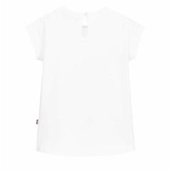 White Cotton Logo Print T-Shirt