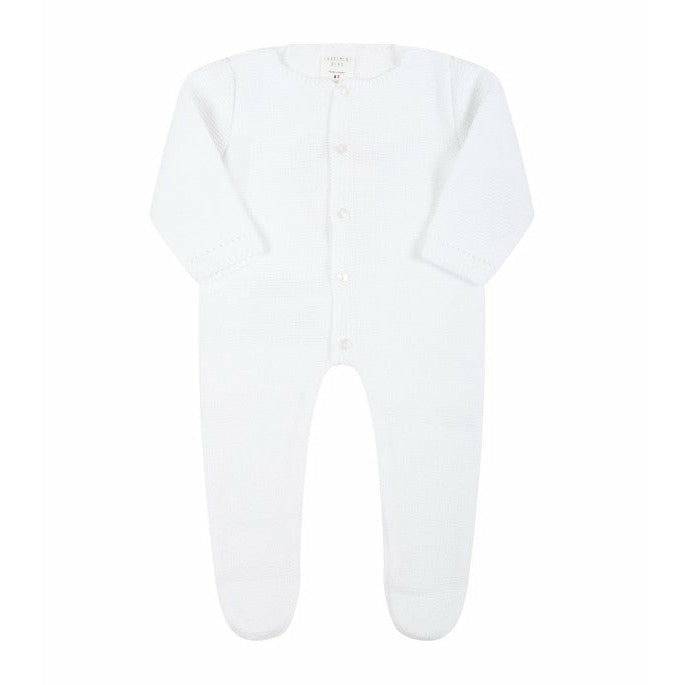 WHITE JUMPSUIT WITH LOGO PATCH