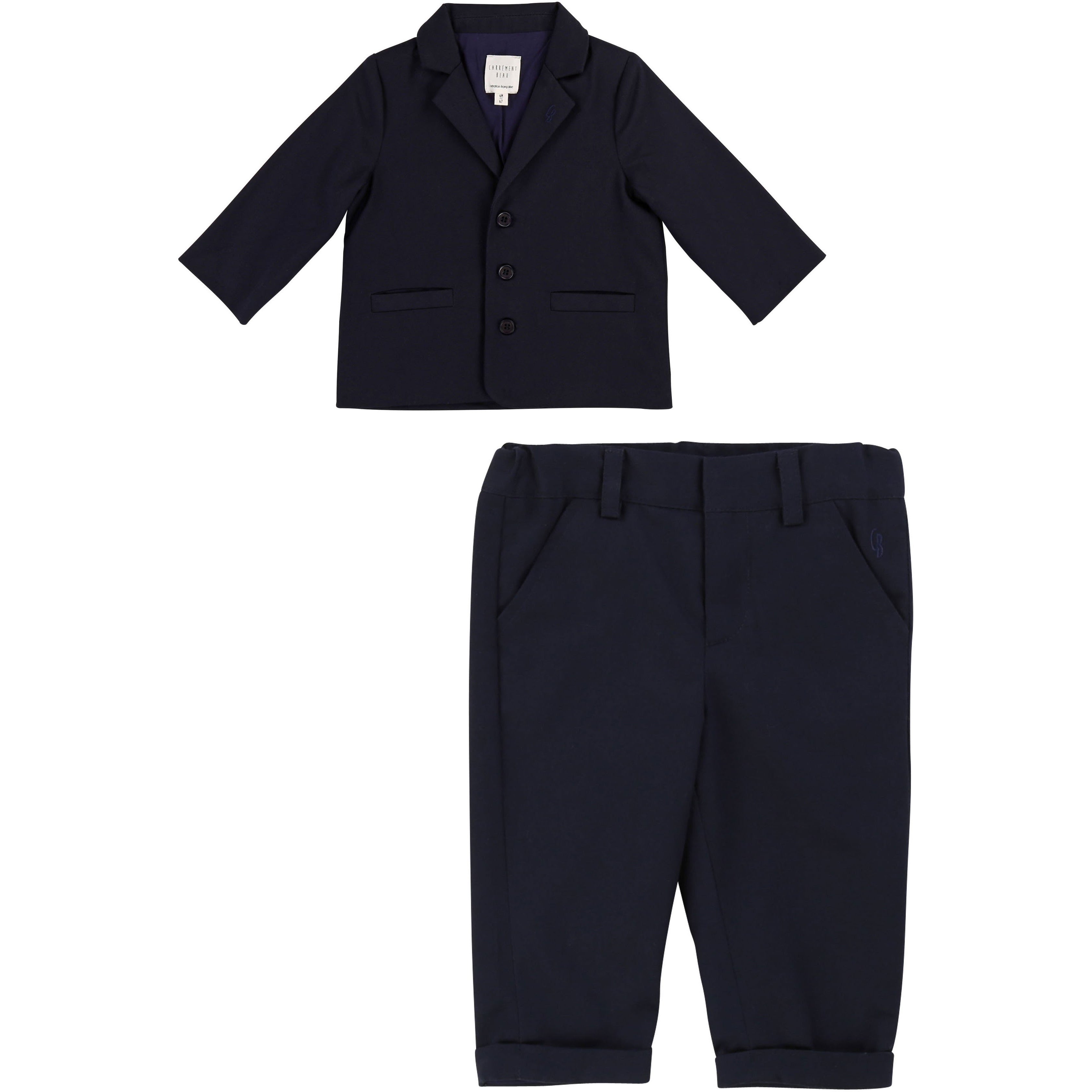 BABY BOYS NAVY TWO PIECE SUIT SET