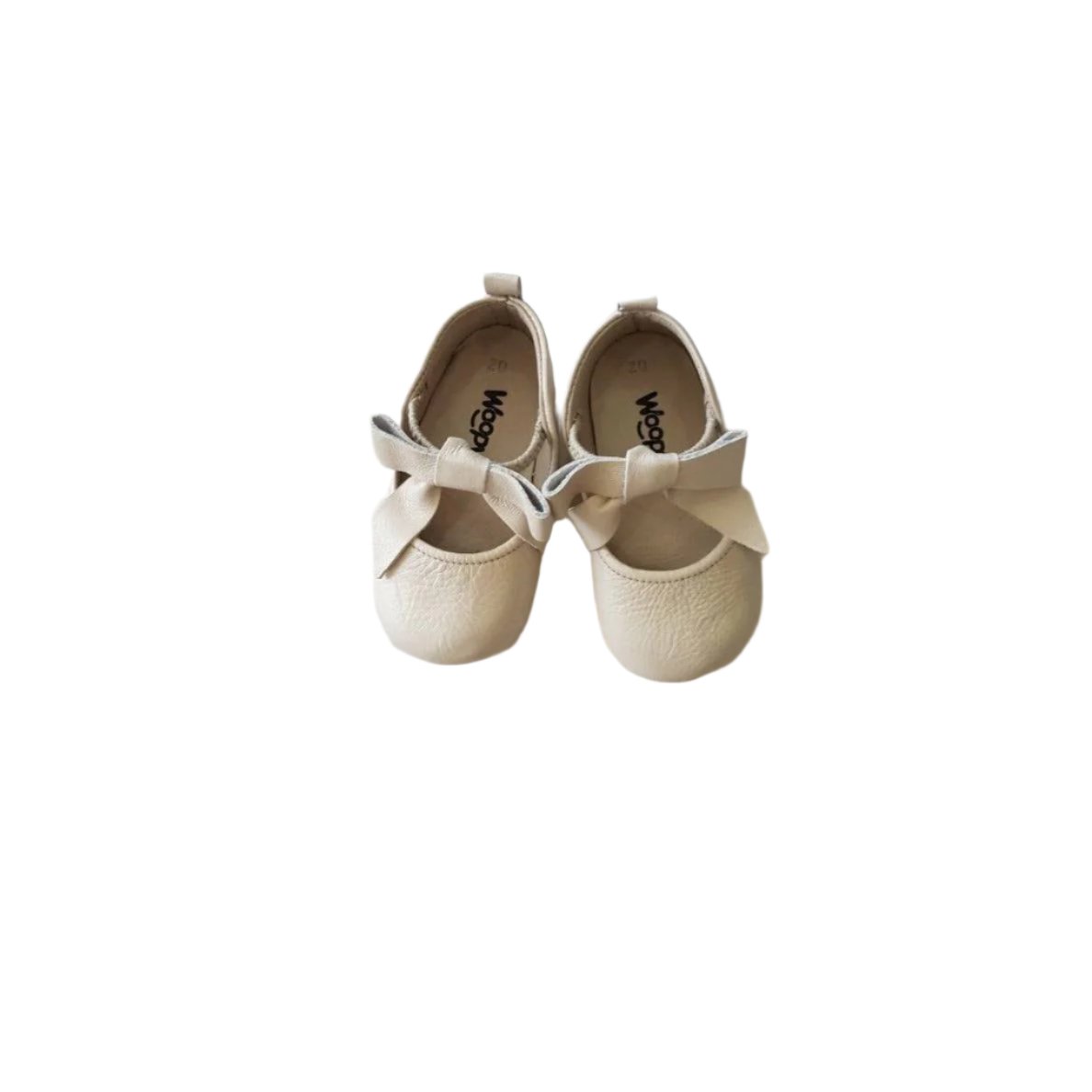 ROSEBUD LEATHER SHOES - PEARL BEIGE