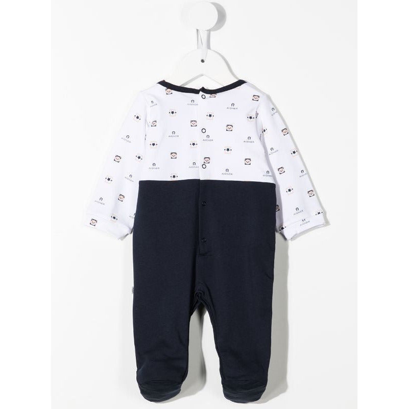 Logo Print Cotton Overall Set