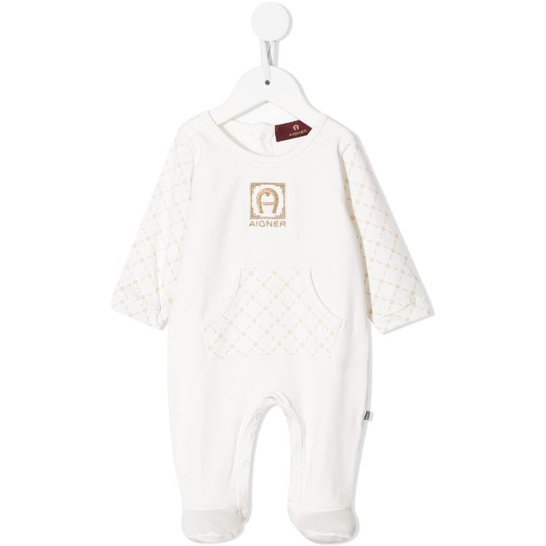 COTTON OVERALL SET WITH EMBROIDERED LOGO