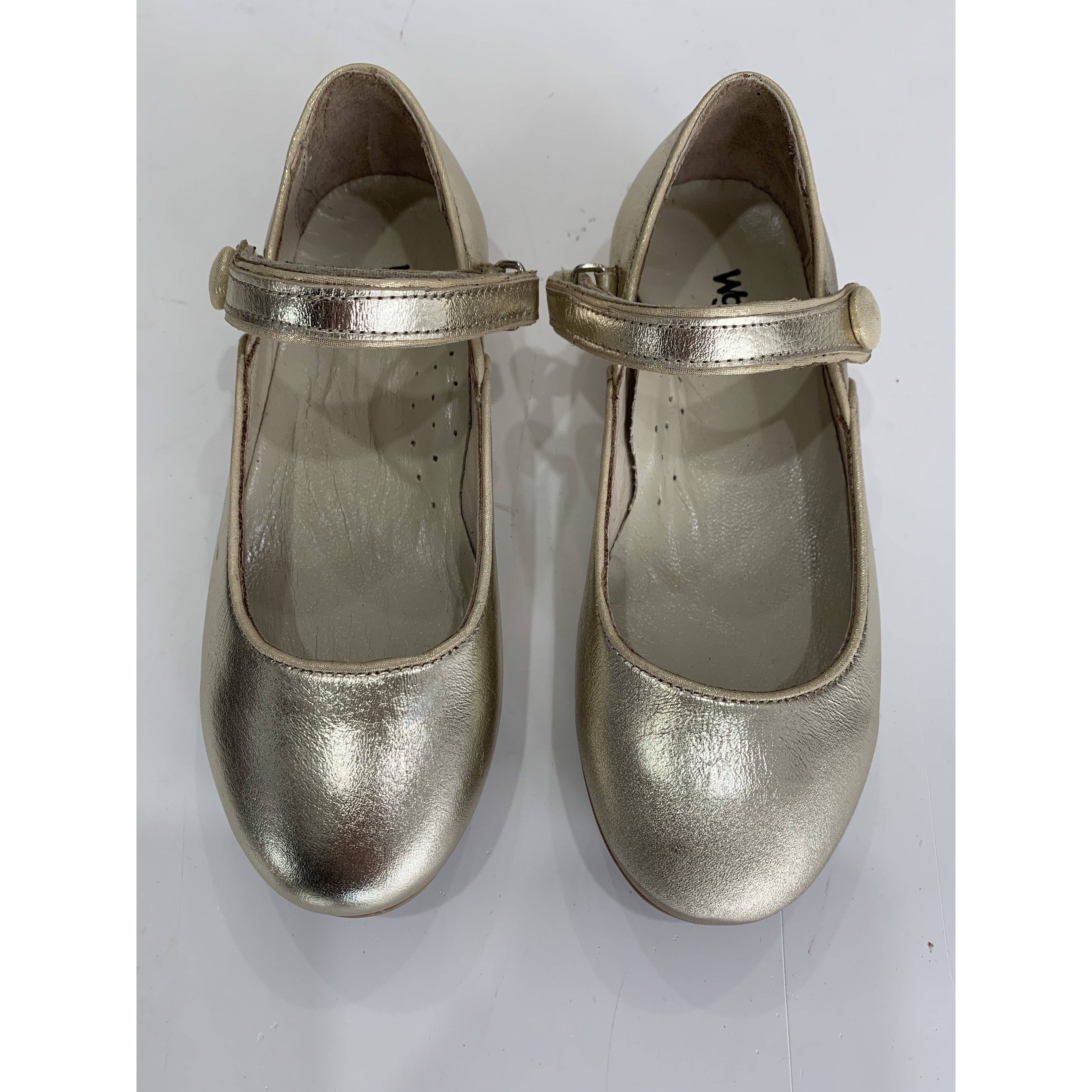 GAIA LEATHER SHOES - GOLD
