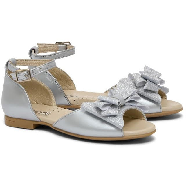 LORETTA SILVER SANDALS