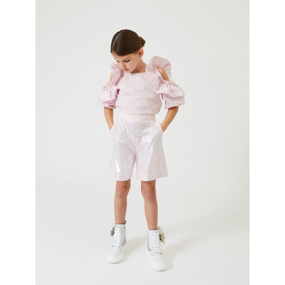 Poplin Top With Flounces