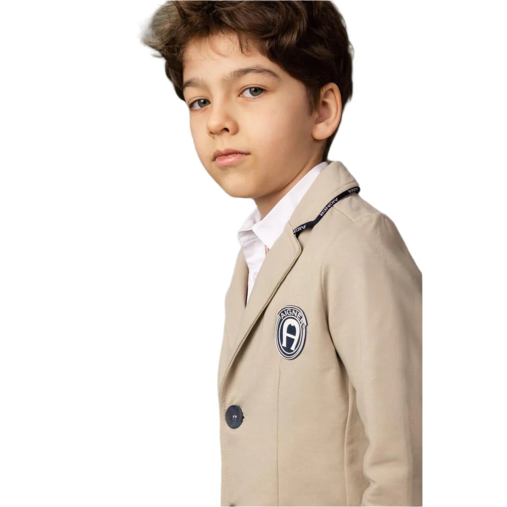 BOYS JERSEY LOGO BLAZER