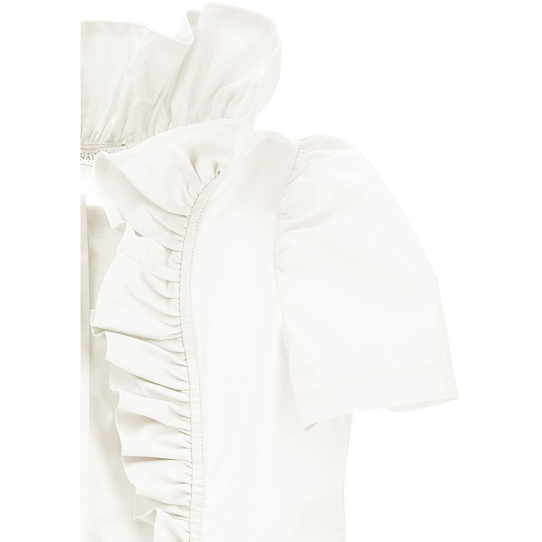 Poplin Shirt With Ruffles
