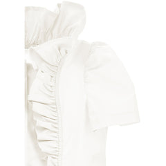 Poplin Shirt With Ruffles