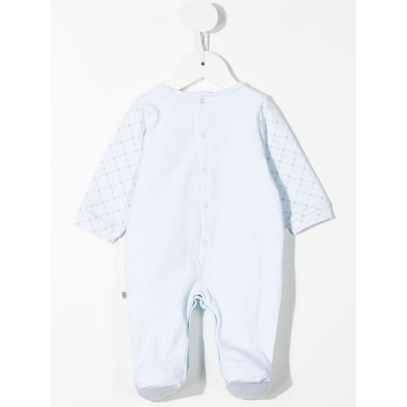 COTTON OVERALL  SET WITH EMBROIDERED LOGO