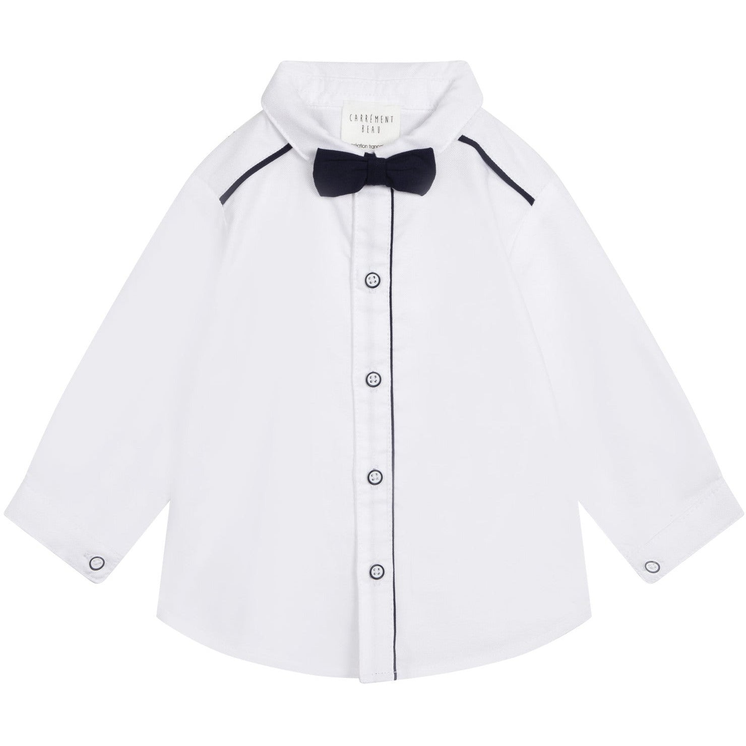 BOW TIE BUTTON UP SHIRT