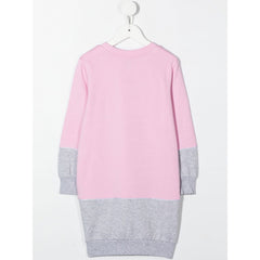 Cross Over Logo Print Sweatshirt Dress