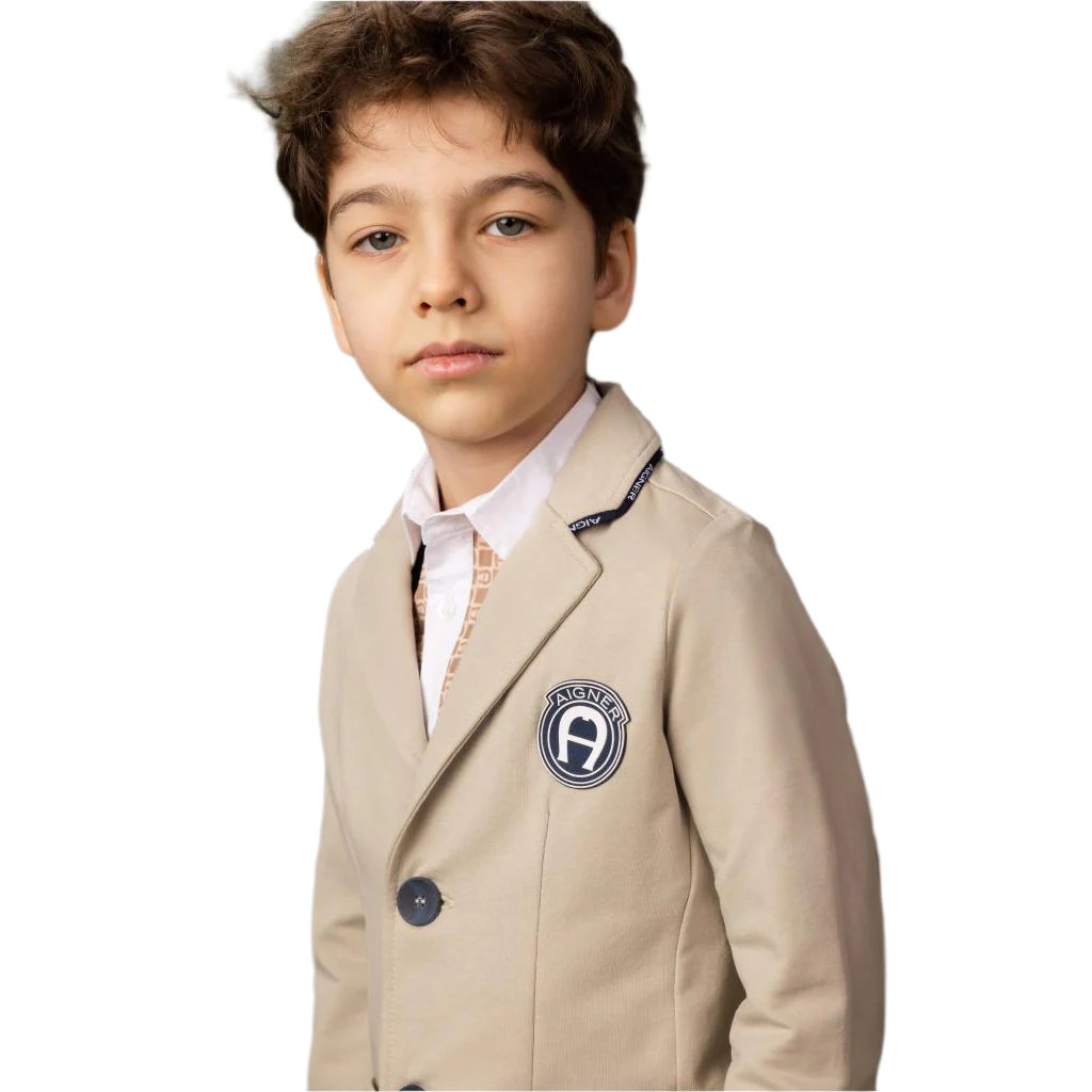 BOYS JERSEY LOGO BLAZER