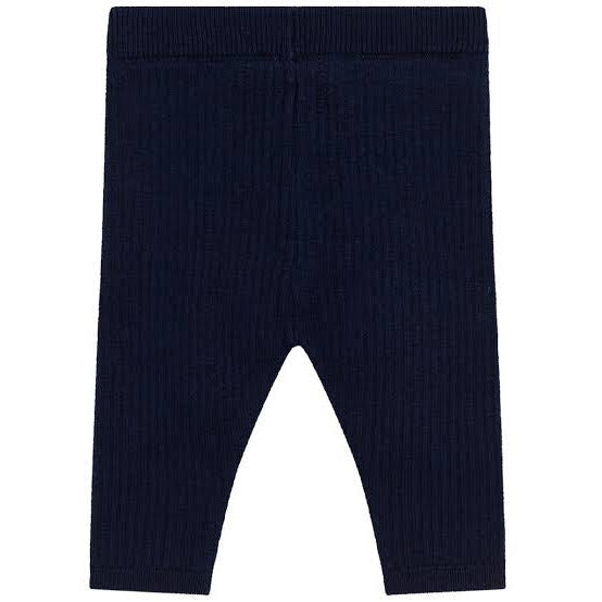 Navy Ribbed Leggings