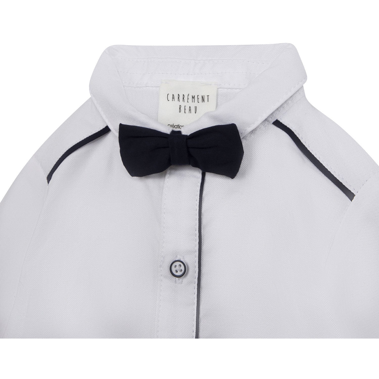BOW TIE BUTTON UP SHIRT