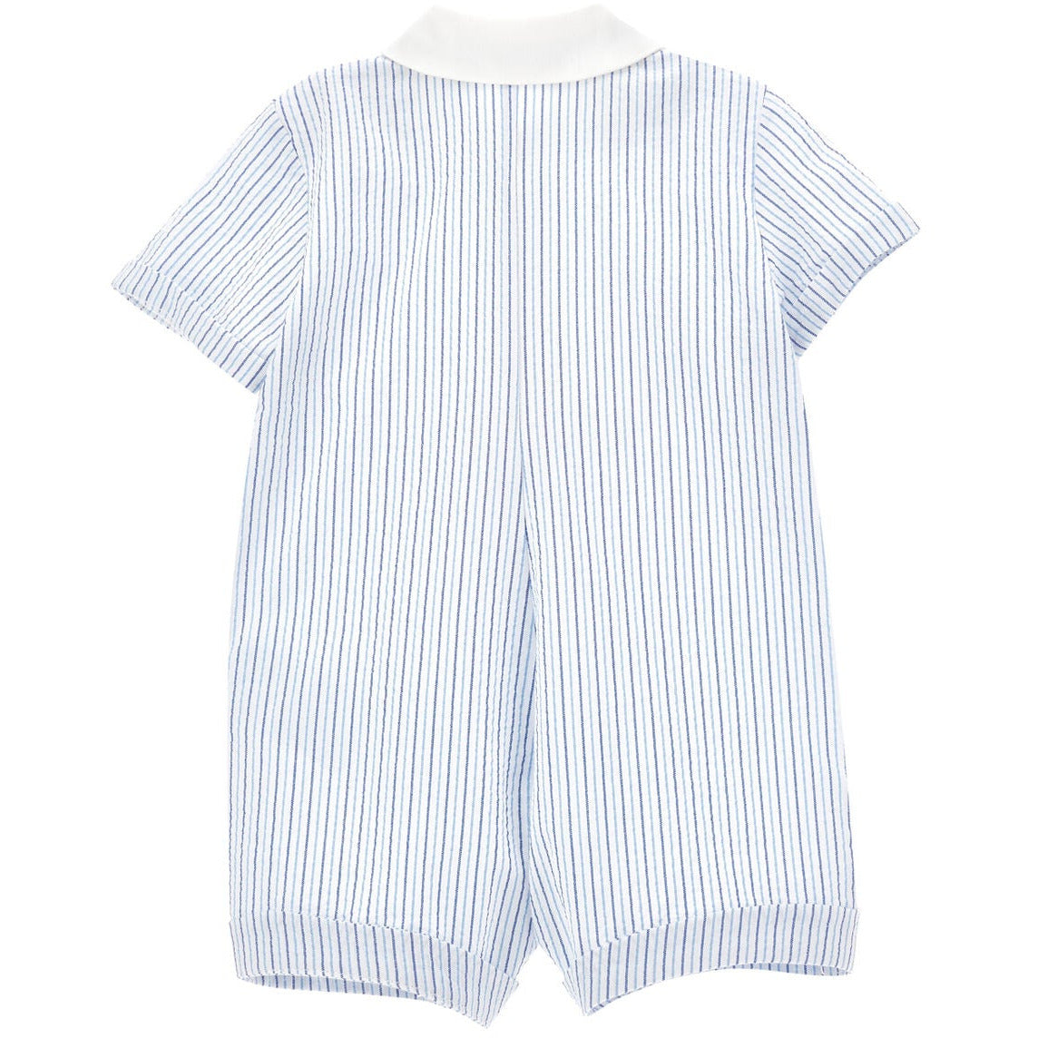 Seersucker Romper With Bow Tie