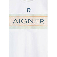 Logo Stripe Cotton Overall Set