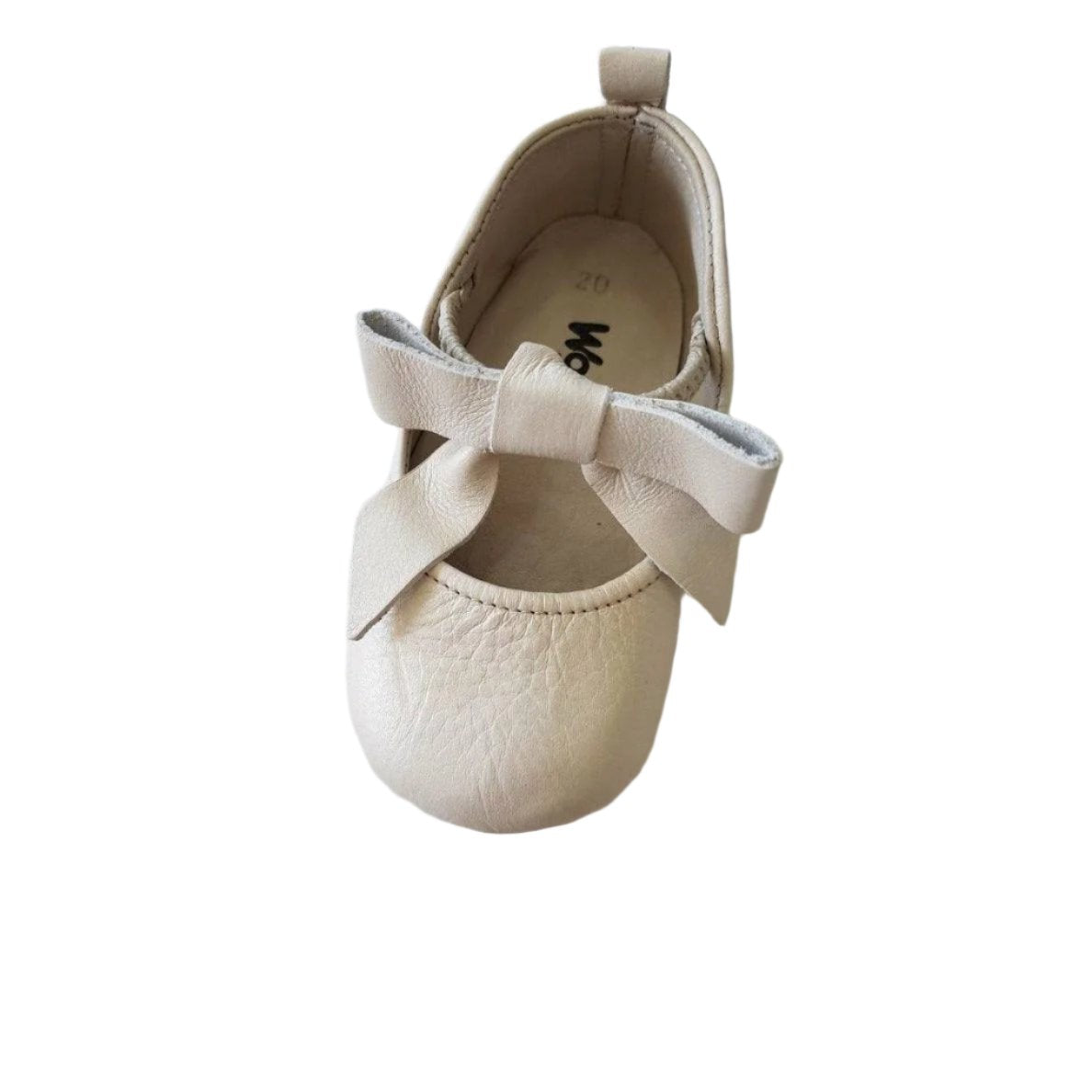 ROSEBUD LEATHER SHOES - PEARL BEIGE