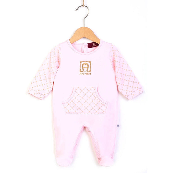 COTTON OVERALL SET WITH LOGO PRINT