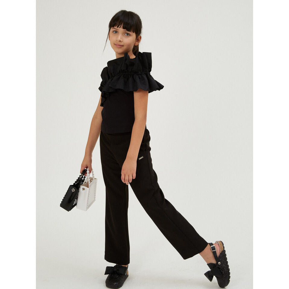 CREPE PALAZZO TROUSERS