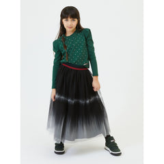 Long Tie Dye Tulle Skirt