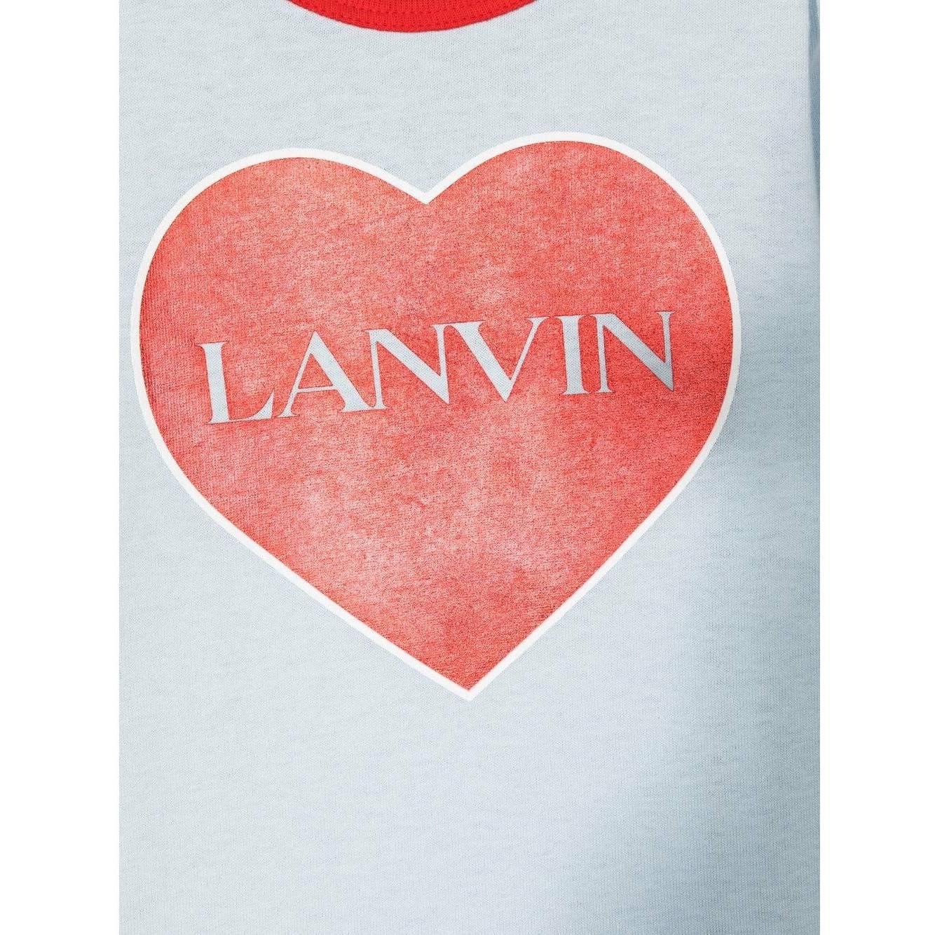 LANVIN LOGO LOVE HEART T-SHIRT