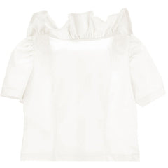 Poplin Shirt With Ruffles