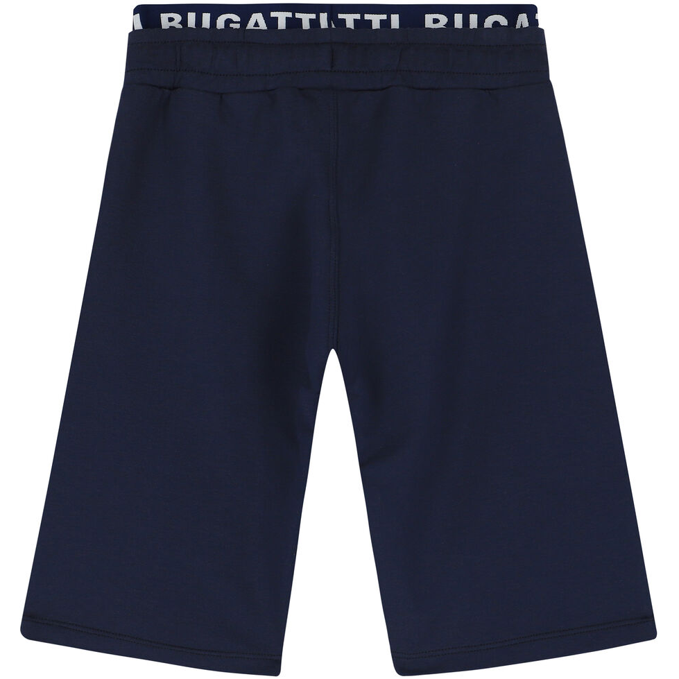 NAVY LOGO PRINT SHORTS