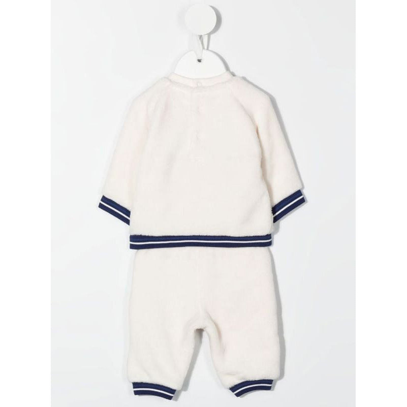 Embroidered Logo Faux Fur Tracksuit Set