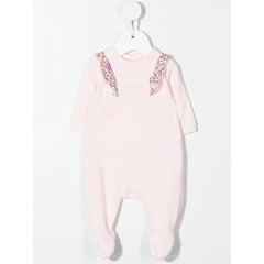 Animal Print Ruffle Trim Overall Set