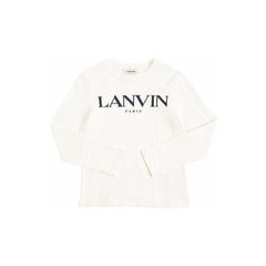 Lanvin Enfant Logo Print Long Sleeved Top