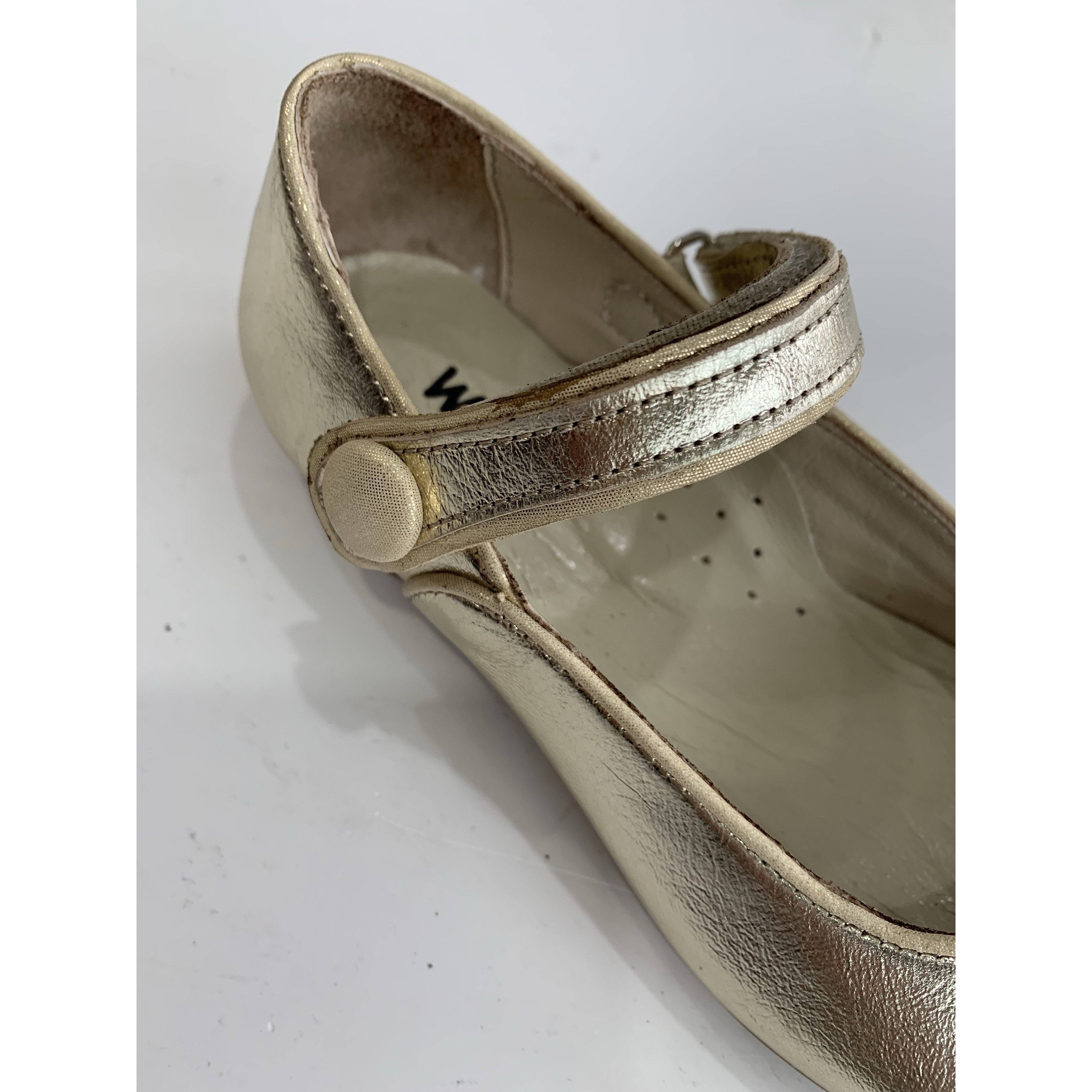 GAIA LEATHER SHOES - GOLD