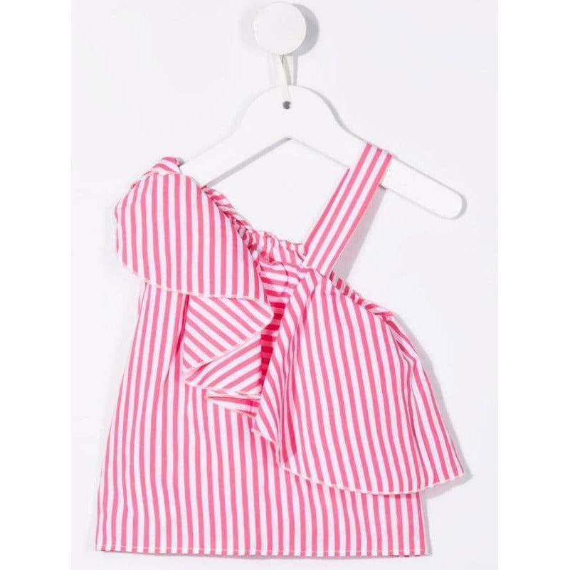 Pink And White Striped Tank Top